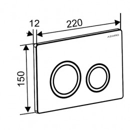 Клавиша смыва AZARIO механическая,белый глянец (круглая) (инст.AZ-ИУ00009)
