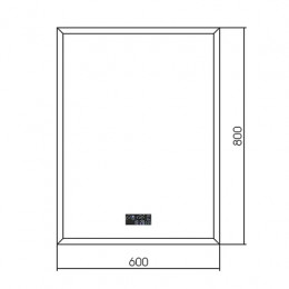 AZARIO зеркало Эдисон - МЕТЕО 600х800 бесконтактный сенсор, погодный модуль