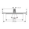 26220670 Верхний душ Croma 280 Air 1jet, матовый черный