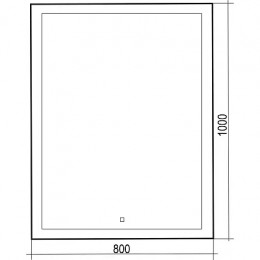 AZARIO зеркало Гуверт 800*1000 вертикальное сенсор выкл