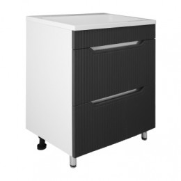 Тумба HARMONIA 60/2Н ГРАФИТ напольная БЕЗ РАКОВИНЫ ЛЮНОКС 60