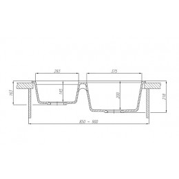 Кухонная Мойка Делия 78 DBL (Серая)NEW