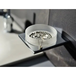 11549 019000 Edition 400 Полочка в комплекте с матовой хрустальной чашей для мелочей, хром