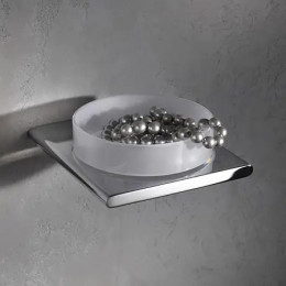 11549 019000 Edition 400 Полочка в комплекте с матовой хрустальной чашей для мелочей, хром