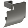 CONCA Держатель для туалетной бумаги с крышкой, квадратный дизайн Magnetic Grey (Магнит)