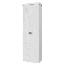 Пенал ZENA  подвесной БЕЛЫЙ ГЛЯНЕЦ левый ручка СЕРЕБРО (350*1390*440)