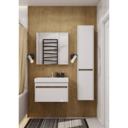 Марти 70 Тумба-умывальник Белый/Дуб Эндгрейн (Умывальник "Адриана-70")