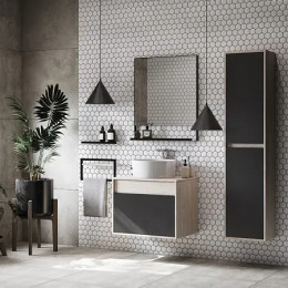 Лофт Урбан Шкаф-Колонна графит\Орегон