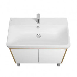 Сканди 80 Тумба Doors Белый/Дуб Рустикальный (БЕЗ УМЫВАЛЬНИКА Адриана-80)