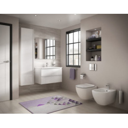 T0051OV TESI Подстолье для умывальника 80 см для подвесного монтажа, с 2-мя ящиками с интегрированными ручками, система плавного закрытия, с крепе