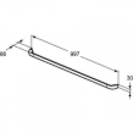 R4360AA TONIC II Ручка в комплекте (1 шт.) (Ш)997 x (Г)66 x (В)30 мм, с крепежом. Для подстолья и декоративного модуля для умывальника TONIC II 100 см