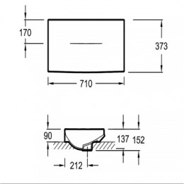 9AVQ002Z-0 GRANDS BOULEVARDS Раковина-чаша 71 см, белая, без слива