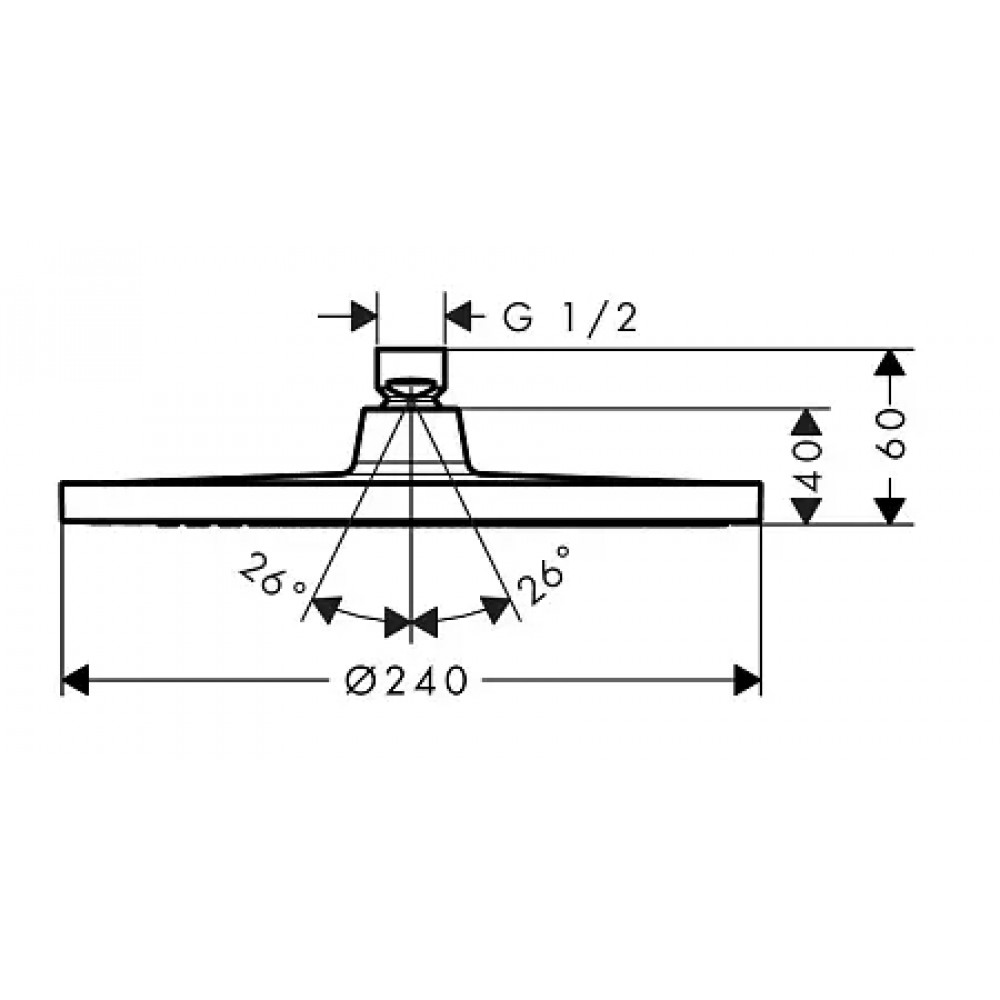 26723000 Верхний душ Crometta S 240 1jet