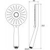 Душевая лейка Flat XXL 3 функции диаметр 140 мм 961.00