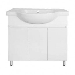 Комплект Тумба Ирис 80Н напольная с раковиной Teo 80 (2 места)