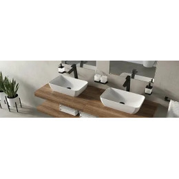 Смеситель для умывальника без донного клапана TD F 015.20 высокий черный