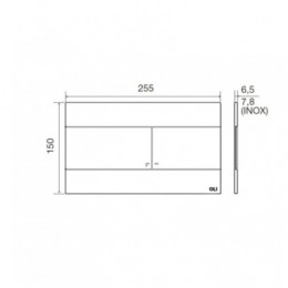 659046 Панель механ, двойная SLIM, хром матовый