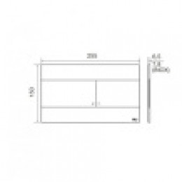659046 Панель механ, двойная SLIM, хром матовый