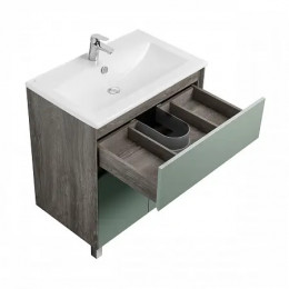 Форест 75 Тумба Дуб Рошелье/Сумеречный голубой (БЕЗ УМЫВАЛЬНИКА ЭЛИНА 75)