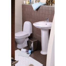 Умывальник "Виктория 60" с хромированным обрамлением УП (Белый, ВКС) (подходит пьедестал Самарский)/20шт (без крепления)