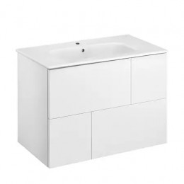 Luna Тумба под раковину 80, 2 ящика, белый