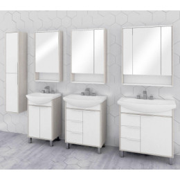 РИКО 80 Тумба (Белый/Ясень Фабрик)(БЕЗ УМЫВАЛЬНИКА SMILE 80)