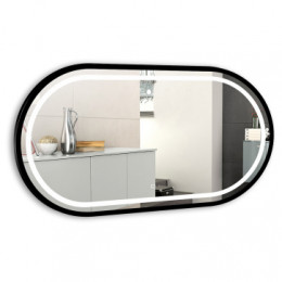 AZARIO зеркало Виола-лофт 500*1000 сенсор выкл, рама пластик, гор-вер