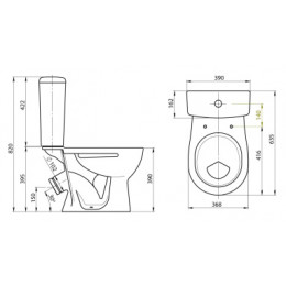 Унитаз-компакт Орион бел.