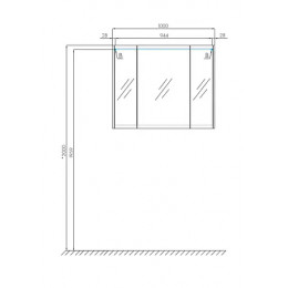 Зеркало-шкаф Нортон 100
