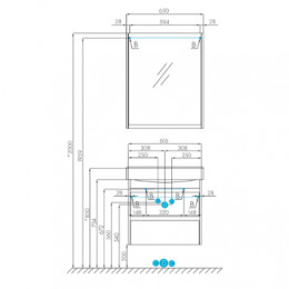 Нортон 65 Тумба (РАКОВИНА БЕВЕРЛИ 65)