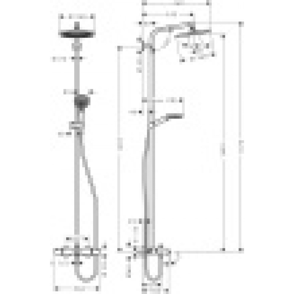 27320000 Crometta S 240 1jet душевая система с термостатом для ванны