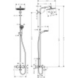 27320000 Crometta S 240 1jet душевая система с термостатом для ванны