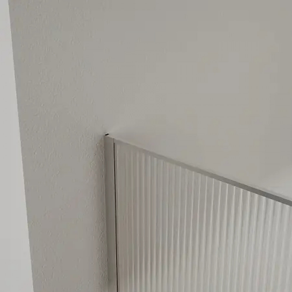 AZ-271-100-CH-CRF Душевая перегородка Walk-in, 100x195-CH-CRF, в рамке, Рифленое стекло 8 мм, профиль хром