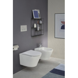 Сиденье термодюропласт E23280-00 "RODIN+" Сиденье термодюропласт, тонкое, микролифт, белый