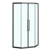 AZ-092K2-100-MB-CL Душевое ограждение OSAKA DIA-TD-100х100х195-MB-CL, прозрачное стекло 5 мм, профиль матовый черный, две двери сдвижные