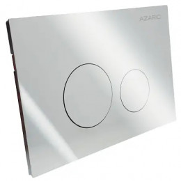 AZARIO NEW-TS Клавиша смыва AZ-SS-002-CH  ХРОМ (КРУГЛАЯ) нержавеющая сталь 245x162,5x30,4мм (инст. AZ-G12 и AZ-TS006T)