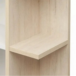 Сканди Шкаф-колонна  с зеркалом Белый/Дуб Верона