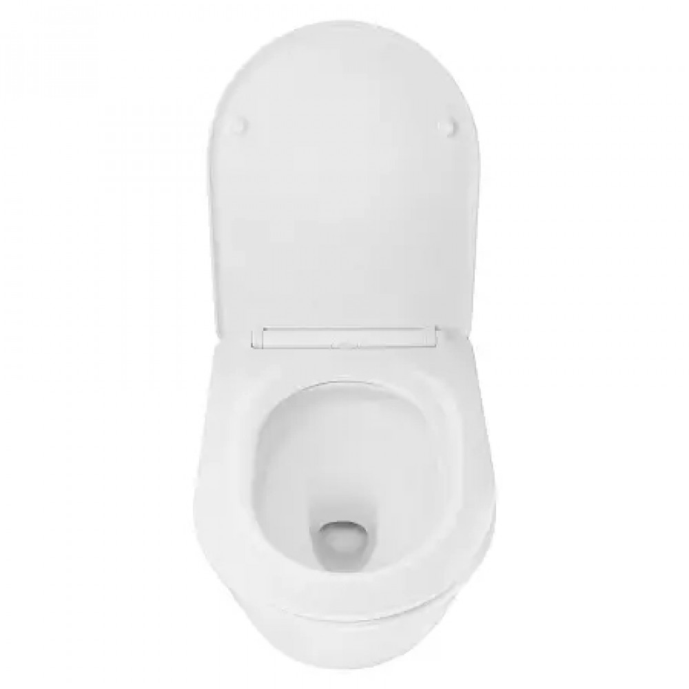 Azario LISTA  AZ-1177T  ТОРНАДО (СКРЫТОЕ КРЕПЛЕНИЕ) подвесной  унитаз в комплекте с сидением микролиan 490*365*340mm