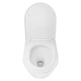 Azario LISTA  AZ-1177T  ТОРНАДО (СКРЫТОЕ КРЕПЛЕНИЕ) подвесной  унитаз в комплекте с сидением микролиan 490*365*340mm