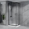 AZ-R36-100-MB-CL Душевое ограждение VIENNA SQP-100х100х195-MB-CL, прозрачное стекло 6 мм, профиль матовый черный