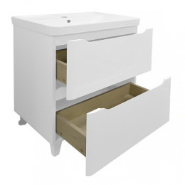 Комплект Тумба LOTOS 70/2 Н (710х475х835) напольная с раковиной Monte 70