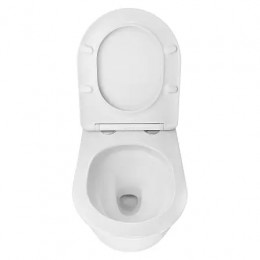 Azario LISTA  AZ-1177T  ТОРНАДО (СКРЫТОЕ КРЕПЛЕНИЕ) подвесной  унитаз в комплекте с сидением микролиan 490*365*340mm