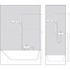 27724000 Croma 100 Душевой набор Croma 100 1jet/Unica'C 0,90 м, ½’