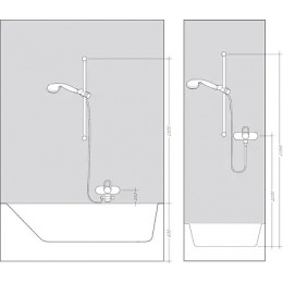 27724000 Croma 100 Душевой набор Croma 100 1jet/Unica'C 0,90 м, ½’