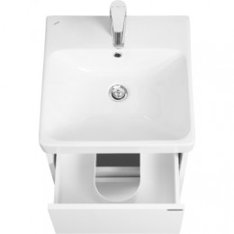 Сканди 45 Тумба Белый матовый/Белый глянец (БЕЗ УМЫВАЛЬНИКА Адриана-45)