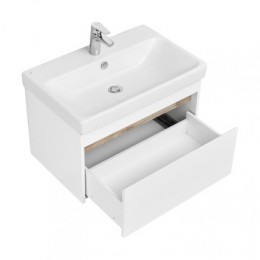 Марти 70 Тумба-умывальник Белый/Дуб Эндгрейн (Умывальник "Адриана-70")