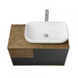 Терра 85 Тумба Дуб Кантри/Антрацит (БЕЗ УМЫВАЛЬНИКА Лола/Мила)