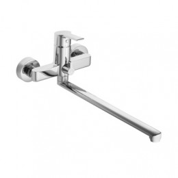 Смеситель Найра для ванны-душа с длинным изливом, с аксессуарами, хром