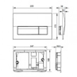 ACTIVE Смывная клавиша PL B01 для ПЭК, хром глянец (Gap)