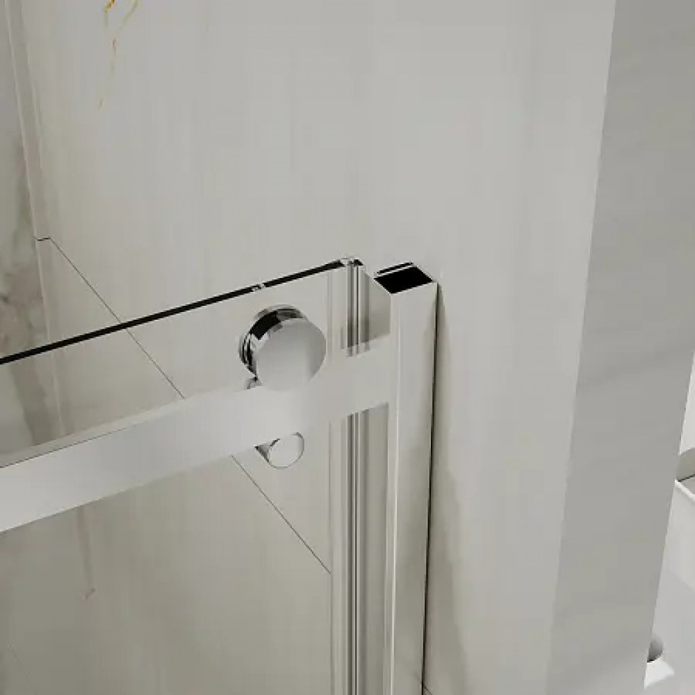 AZ-733-150-BM-CL Душевое ограждение BERN DRO-150х195-BM-CL, прозрачное стекло 6 мм, профиль матовый черный